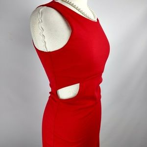 Teeze Me Red Sleeveless Cutout Mini Dress